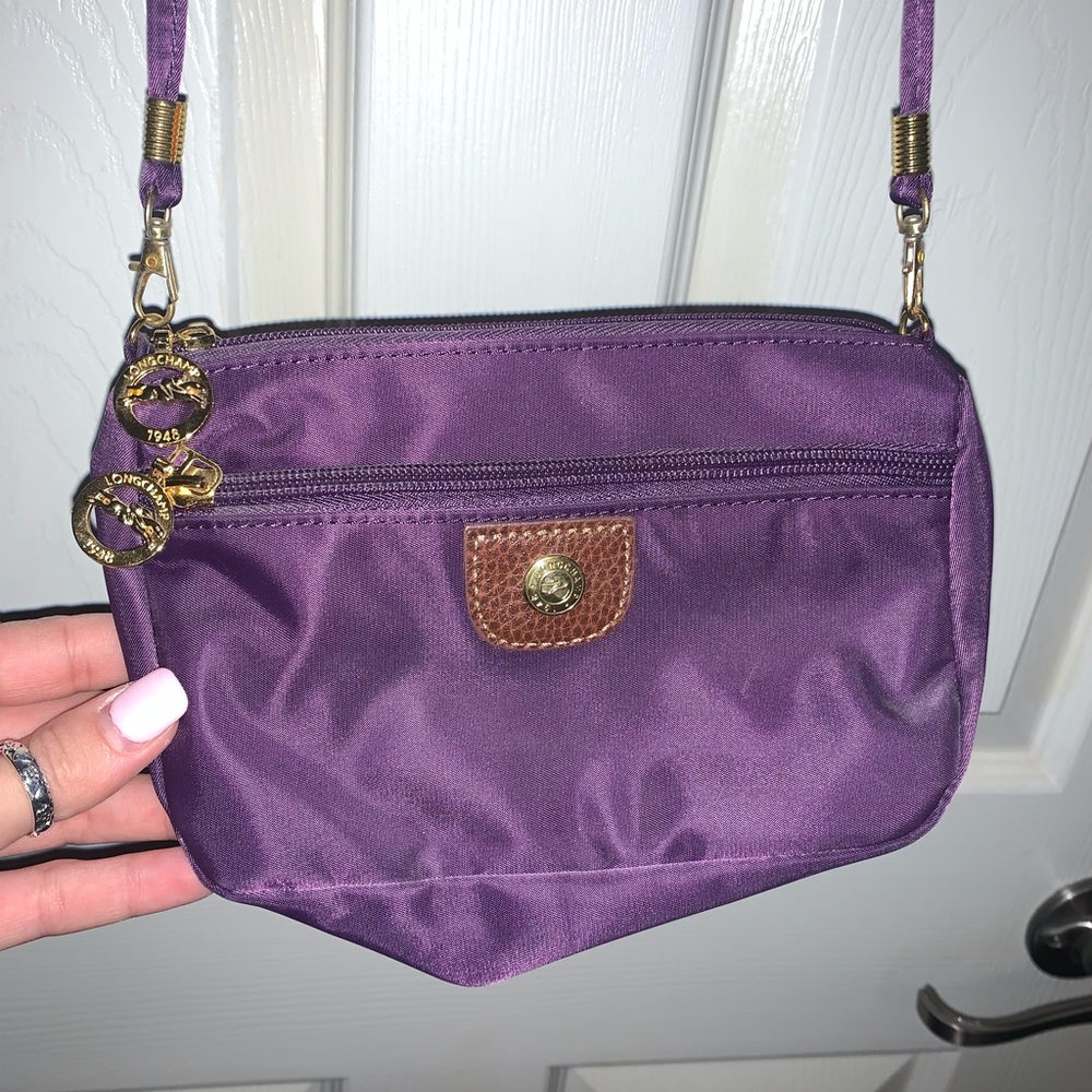 Purple Longchamp Crossbody Bag